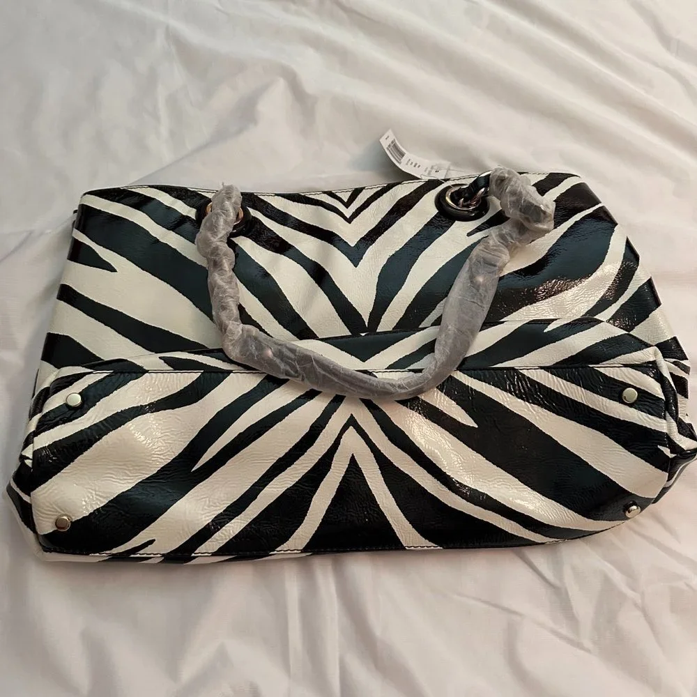 Kate Spade NWT Zebra Patent Tote Bag - Picture 6 of 8